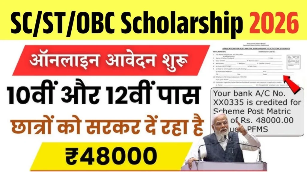 SCSTOBC Scholarship 2026